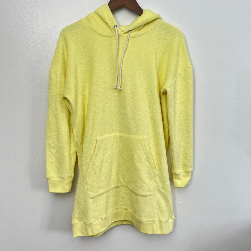 Outerknown‎ Women's Hightide Hooded Dress Lemon Size Small Terry Beach Coverup